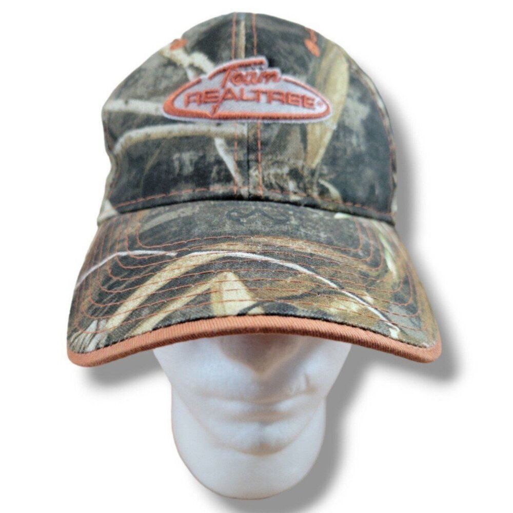 Team Realtree Hat OSFM By Outdoor Cap Adjustable Strap Camouflage Embroidery EUC